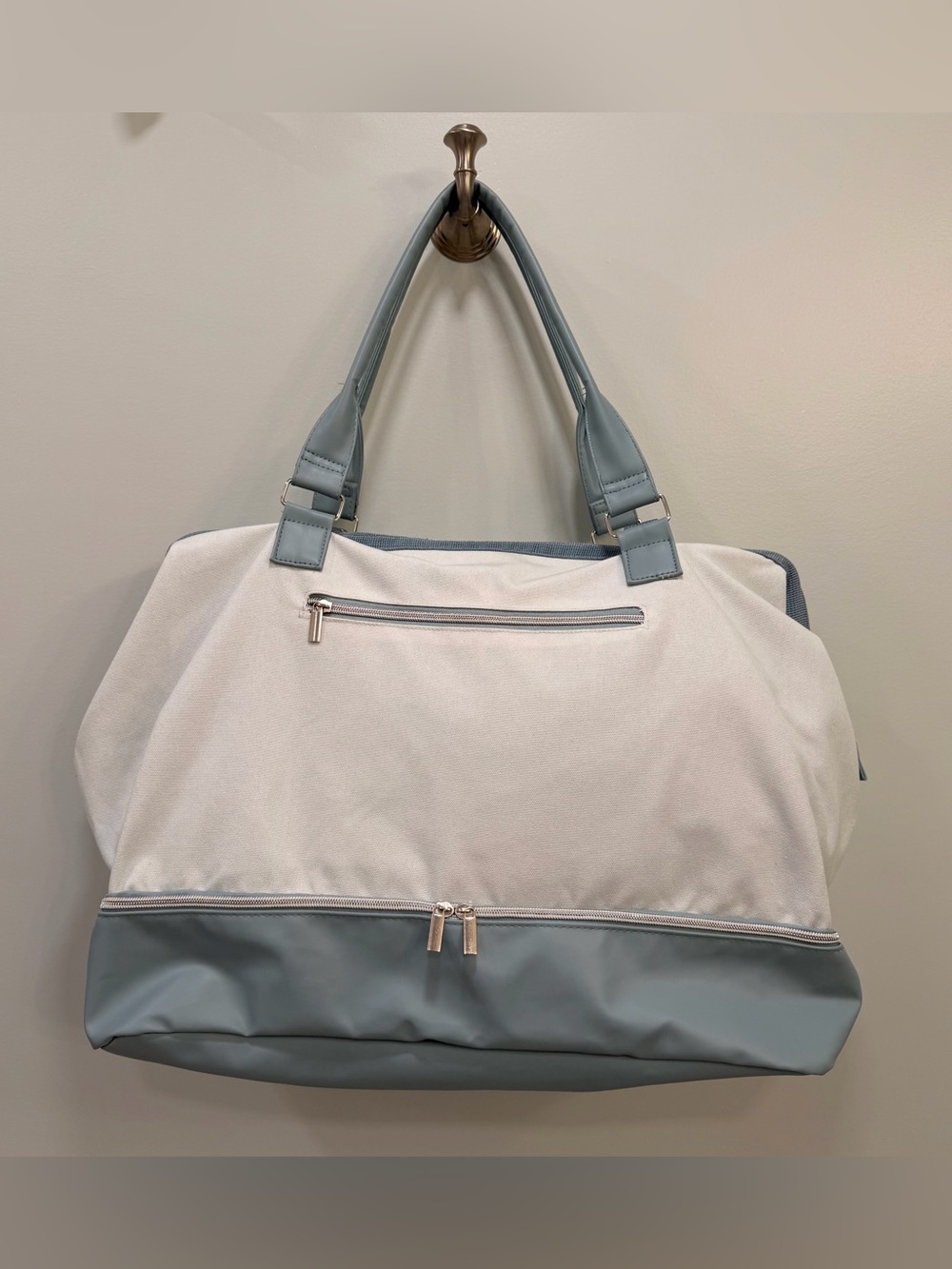 NWOT Everyday Two-Tone Blue Canvas Tote Bag
